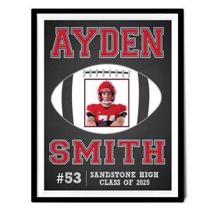 Personalized Senior Football Player Gift, Graduating Senior High School Football, Graduating College Football, Senior Football Gifts