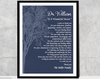Doctor Gift,  A Wonderful Doctor Poem A Truly Great Doctor Appreciation Gift Doctor Thank You Doctor Doctors Day Physician Gratitude Medical