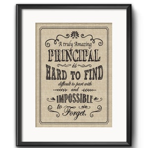 Principal Gift - A Truly Great Principal Art Print - Gift for Principal - Principal Quote - Art Gift Printable - Principal - Education