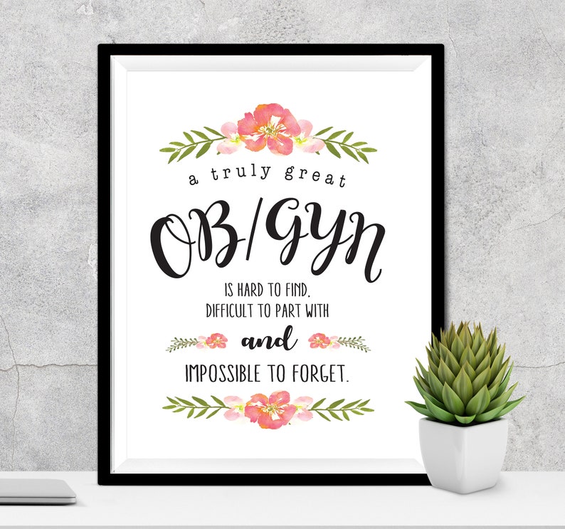 OB/GYN Gift Ob/gyn Personalized Print Gift for Doctor - Etsy