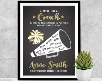 Cheerleading Gift, Personalized Cheer Coach Gift, Cheerleader Gift, Cheer Team Thank You Gift, A truly great Cheer  coach is hard to find