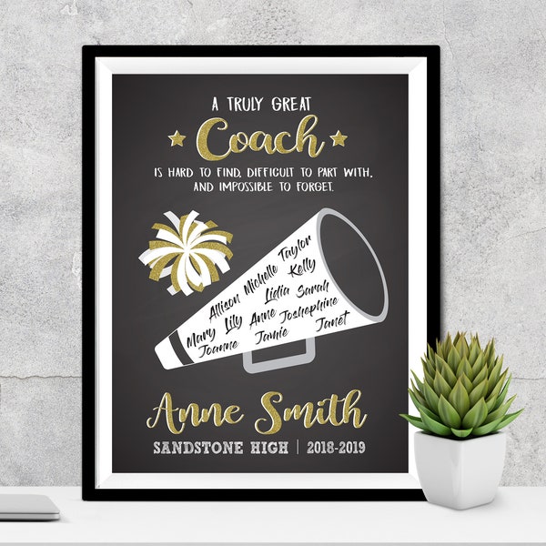 Cheerleading Gift, Personalized Cheer Coach Gift, Cheerleader Gift, Cheer Team Thank You Gift, A truly great Cheer  coach is hard to find