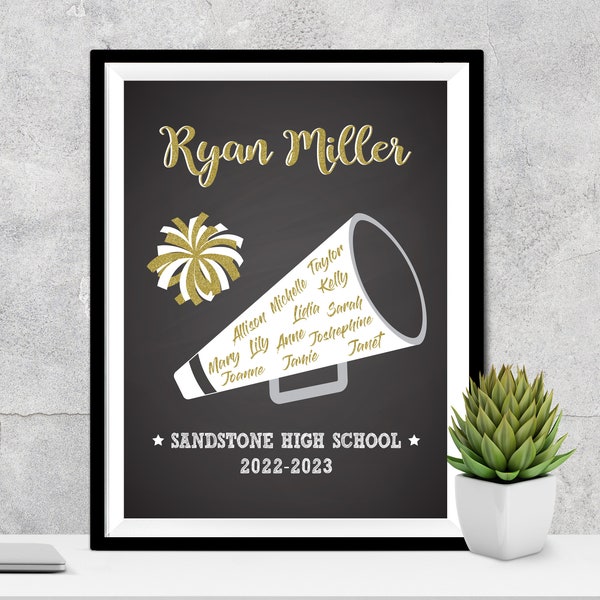 Senior Cheerleader Gifts, Cheerleading Gift, Girl, Graduation Gift for Cheerleading Team, Gift for Seniors, Cheerleader Printable Gifts