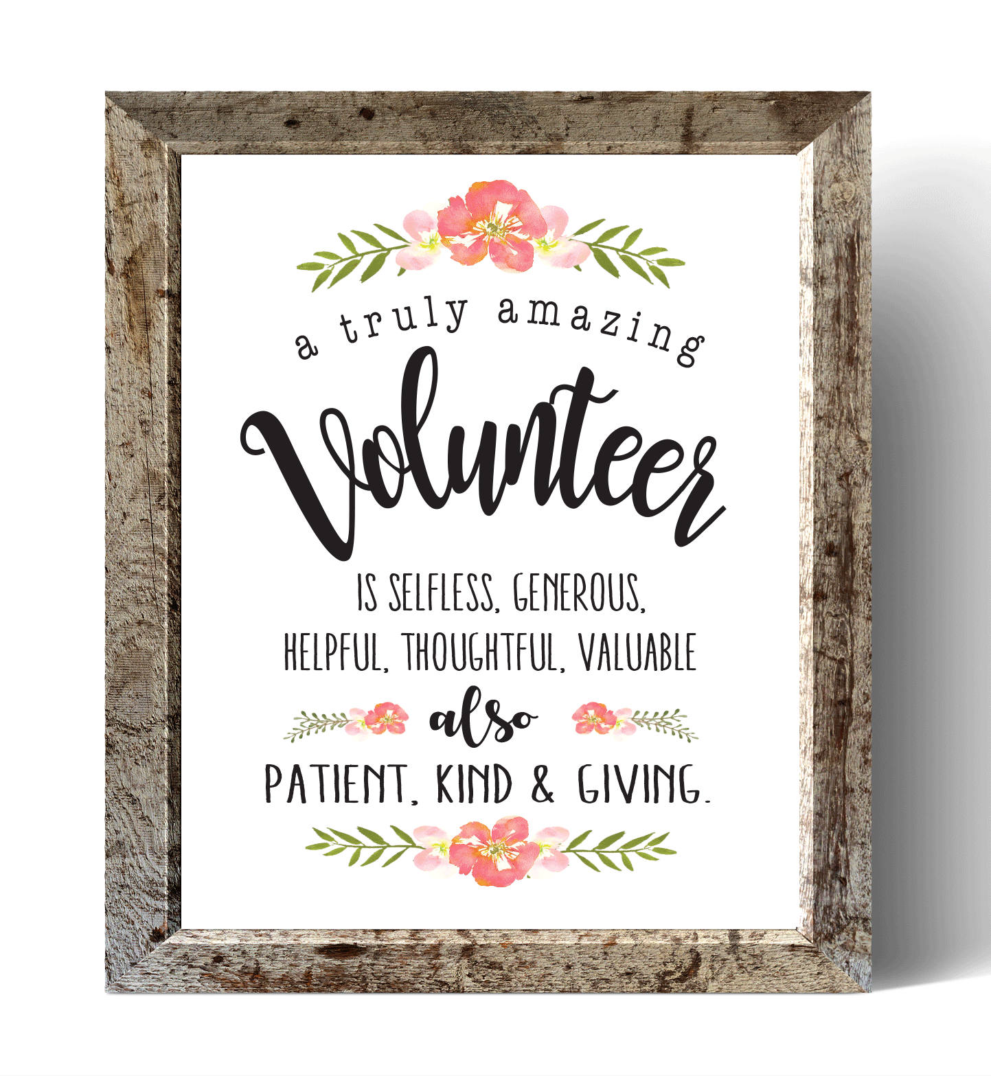 Volunteer Thank You Volunteer Appreciation Volunteer Present Volunteer Printable Volunteer T