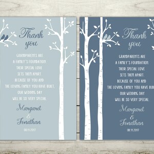 WEDDING Gift for GRANDPARENTS from Bride & Groom, Thank you wedding gift, Custom Grandparent Gift Print, Digital Print
