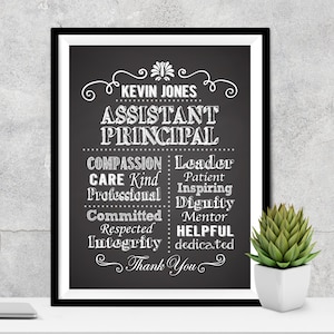 Personalized Assistant Principal Gift, Principal Chalkboard, Principal Christmas, Principal Appreciation, A truly Great Assistant Principal