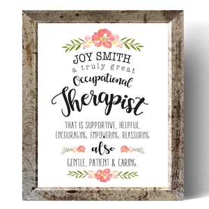 ergotherapeut, PrintableOccupational Therapist Gift, OT Christmas Gift, occupational Thank You, OT Gift Printable