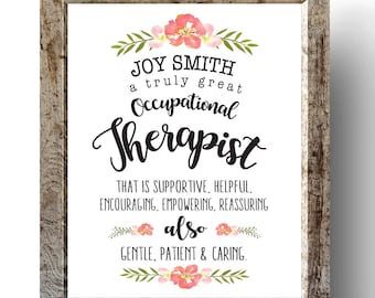 Occupational Thank You OT Printable OT3 OT Christmas Gift Occupational Therapist Gift Occupational Therapist Chalkboard Style Printable