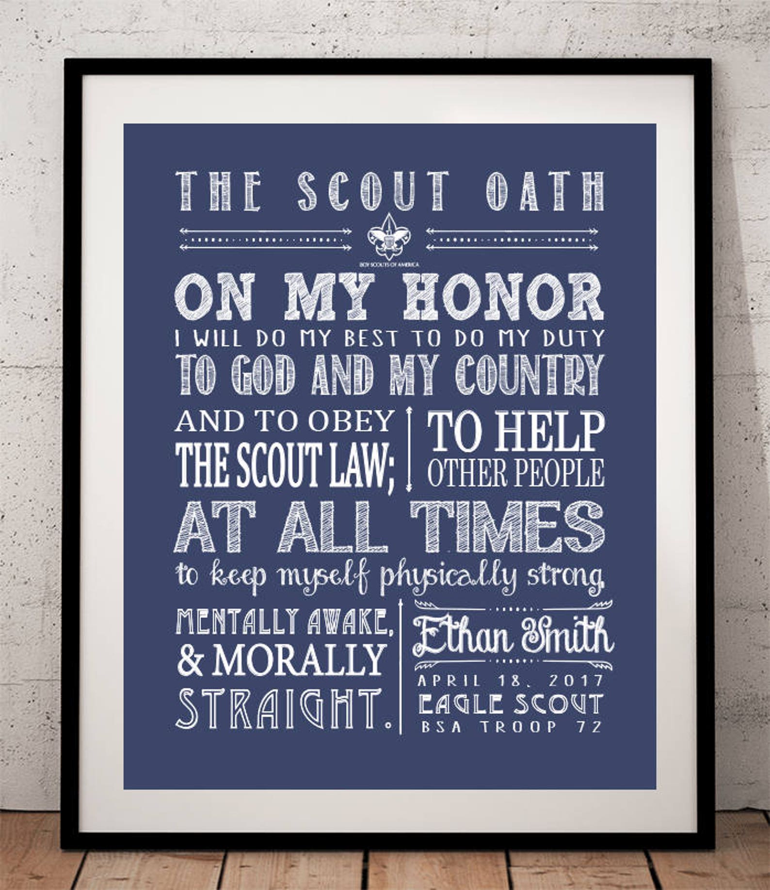 Eagle Scout Gift Printable the Scout Oath Printable Etsy