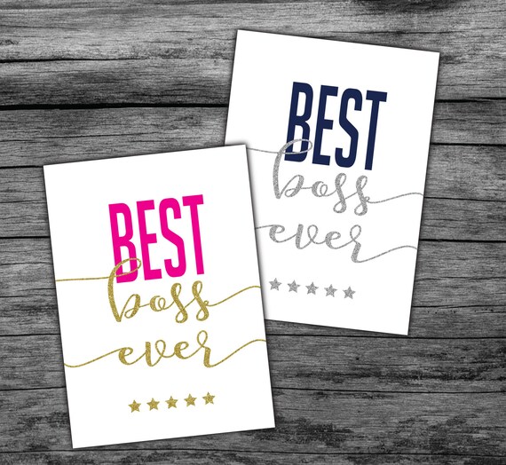 Boss S Day Card Thanks For Being The Best Boss Ever Etsy