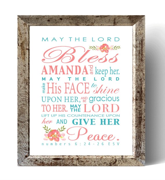 May The Lord Bless You And Keep You Baby Shower Gift Baby Etsy