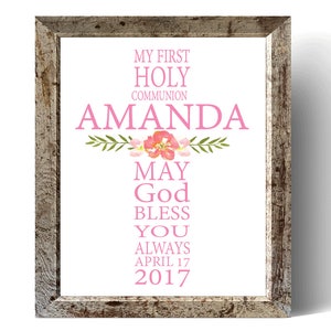 First Holy Communion Gift, First Communion Gift, Boys Baptism Print, Boys Christening Gift, Girls Christening Gift, Girls Baptism Gift