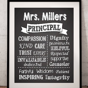 Principal Gift - A Truly Great Principal Art Print - Gift for Principal - Principal Quote - Art Gift Printable - Principal - Education
