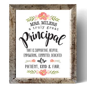 Principal Gift - A Truly Great Principal Art Print - Gift for Principal - Principal Quote - Art Gift Printable - Principal - Education