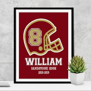 Personalized Senior Football Player Gift, Graduating Senior High School Football, Graduating College Football, Senior Football Gifts