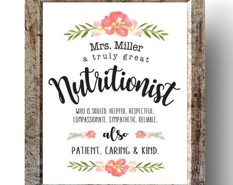 Personalized Nutritionist Gift, Dietitian Nutritionist Gift, Personalized Dietitian, Nutritionist Graduate Gift, Nutritionist Appreciation