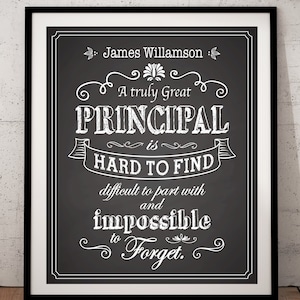 Personalized Principal Gift - A Truly Great Principal Art Print - Gift for Principal - Principal Quote - Art Gift Printable - Principal