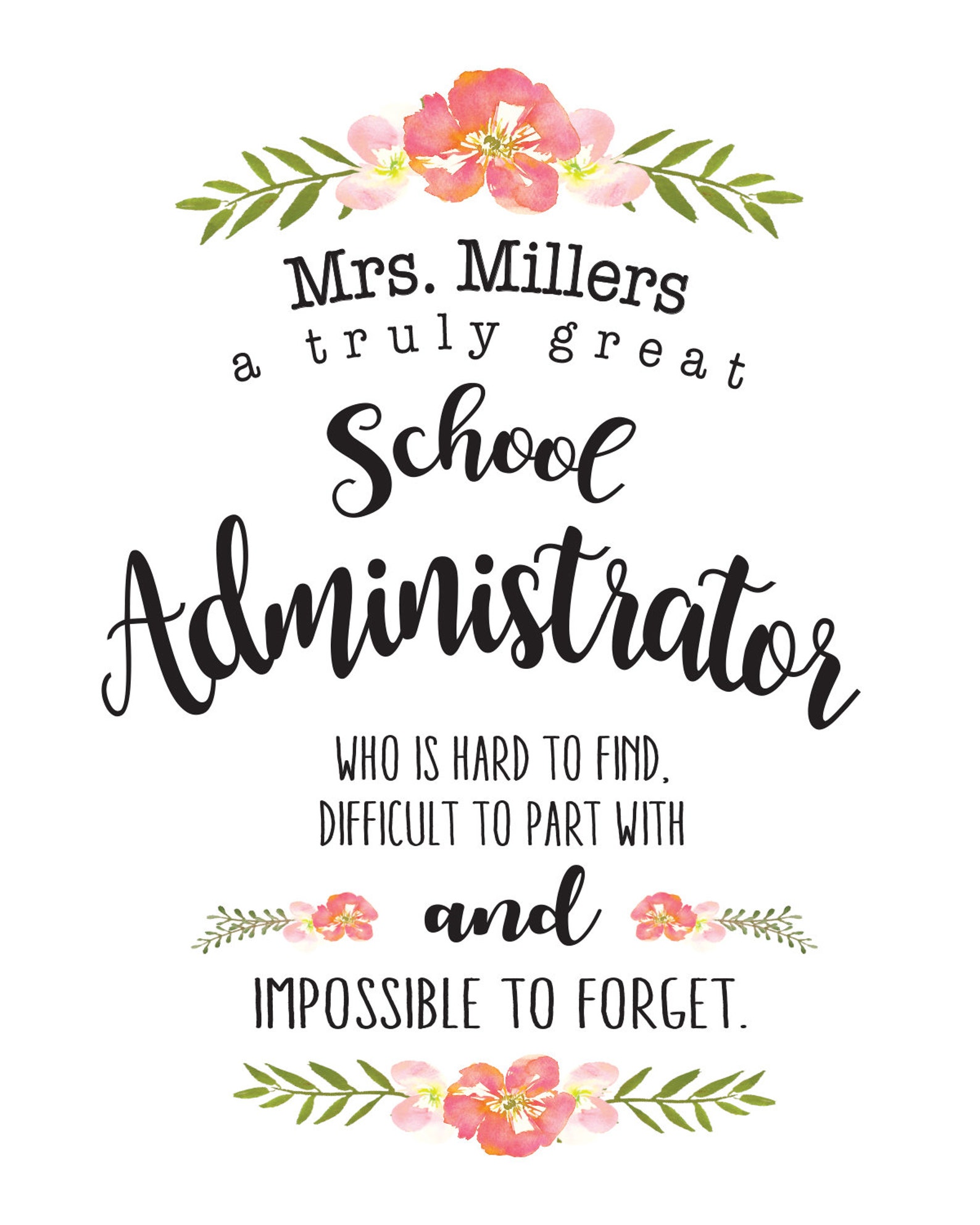 Personalized School Administrator Gift, A Truly Great School ...