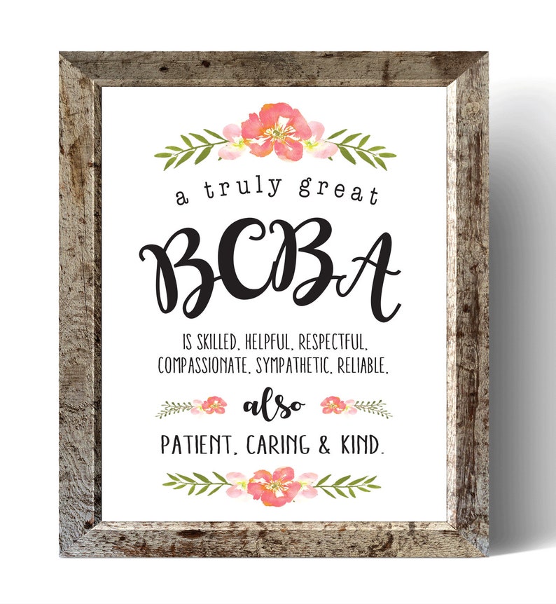 Behavior Analyst Printable ABA Gift Printable BCBA Gift - Etsy