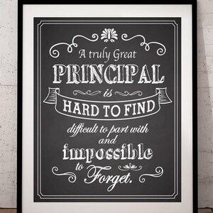 Principal Gift - A Truly Great Principal Art Print - Gift for Principal - Principal Quote - Art Gift Printable - Principal - Education