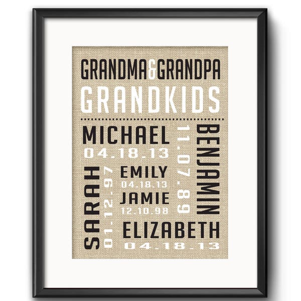 Grandchildren Canvas Etsy