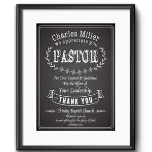 Pastor Gift Pastor Appreciation Wall Decor Minister Gift Personalized Pastor Gift Religious Art Christian Wall Decor A Truly great pastor