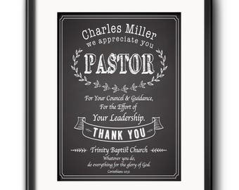 Pastor Gift Pastor Appreciation Wall Decor Minister Gift Personalized Pastor Gift Religious Art Christian Wall Decor A Truly great pastor
