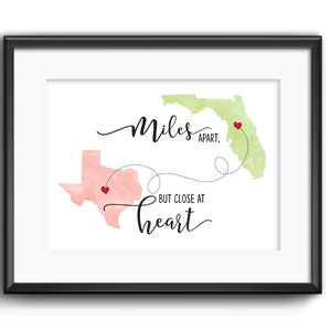 Cadeau de départ, Cadeau de départ, Relation longue distance, Cadeau du meilleur ami, Cadeau d'une soeur, Art des deux États, A des kilomètres l'un de l'autre mais proche