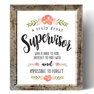 A Great Supervisor is Hard to Find, Printable Supervisor Gift, Mentor Gift, Instant Download, Gift for Mentor, Mentor Print, Mentor Quote