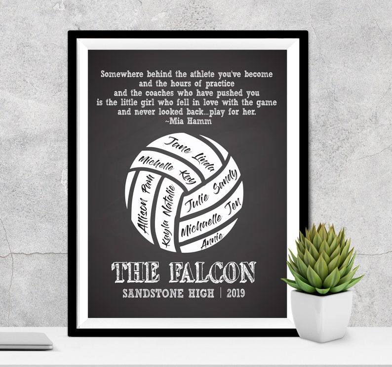 Custom Volleyball Player Gift Volleyball Team Gift End Etsy