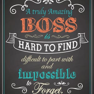 A Truly Great Boss is Hard to Find Printable Boss Gift Boss Gift Gift ...
