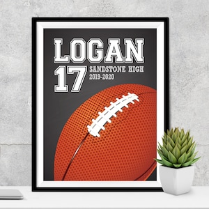 Personalized Senior Football Player Gift, Graduating Senior High School Football, Graduating College Football, Senior Football Gifts