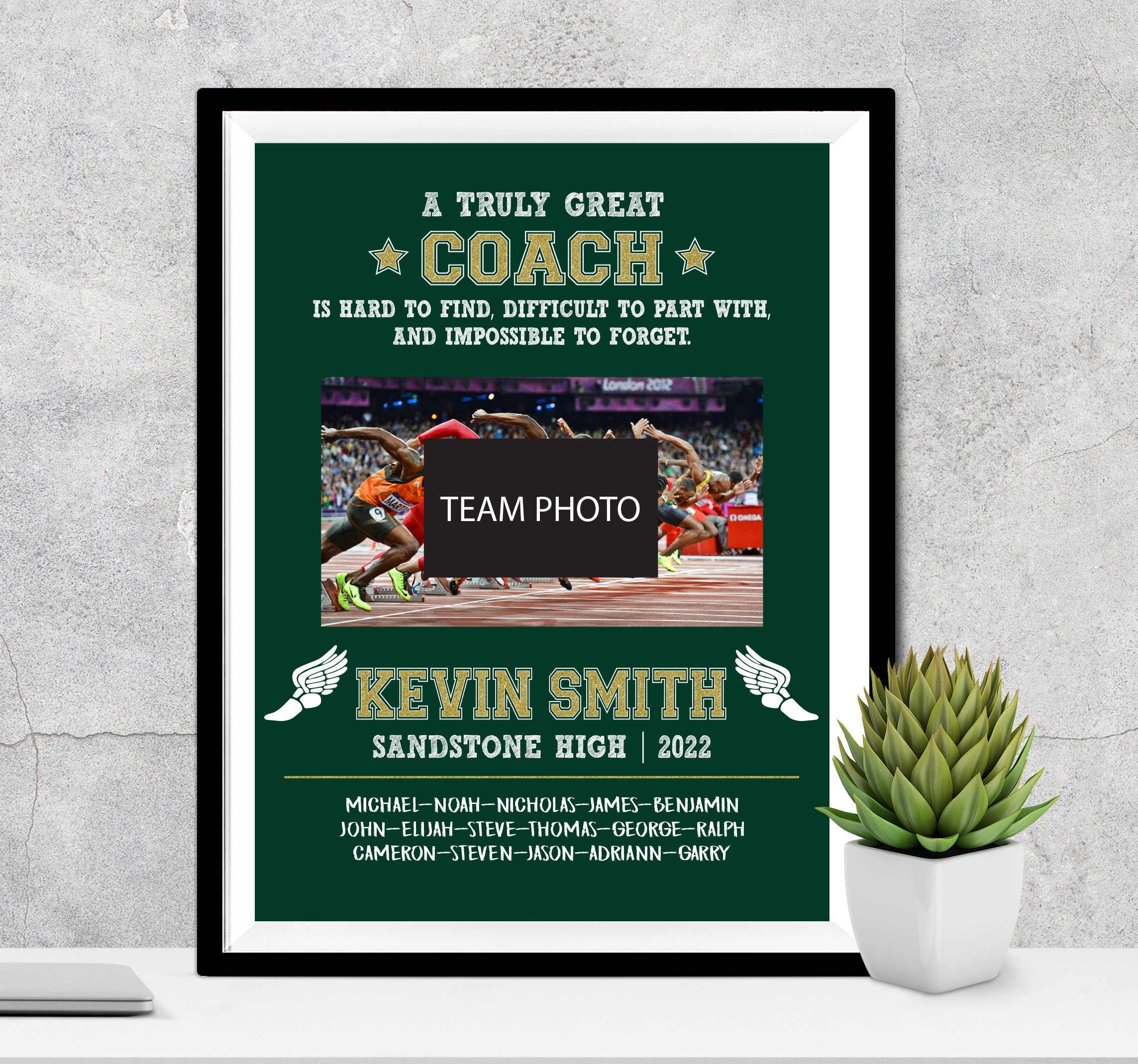 Track and Field Coach Gift A Truly Great Coach Custom Track Etsy