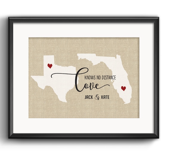 Love Knows No Distance Custom Long Distance Relationship Gift
