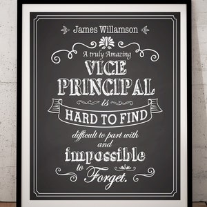 Personalized Vice Principal Gift - A Truly Great Vice Principal Art Print - Gift for Vice Principal - Principal Quote - Vice Principal Print