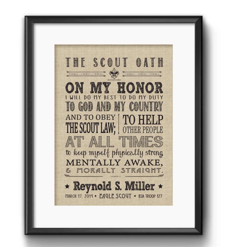 Eagle Scout Gift Printable the Scout Oath Printable Etsy