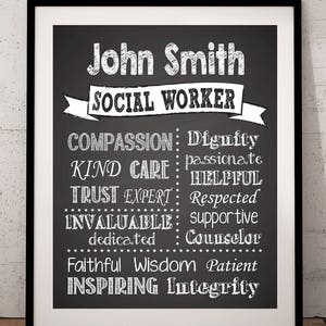 Social Worker Gift - A Truly Great Social Worker Art Print - Gift for Social Worker - Social Worker Quote - Art Gift Printable - Social Work