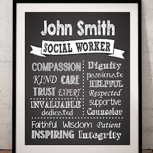 Travailleur Social Un Veritable Travailleur Social Art Print Etsy