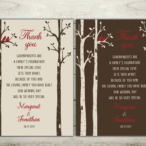 WEDDING Gift for GRANDPARENTS from Bride & Groom, Thank you wedding gift, Custom Grandparent Gift Print, Digital Print