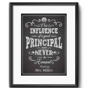 Personalized principal appreciation gift, principal quote, inspirational principal gift, Gift for Teacher, End of the Year Teacher