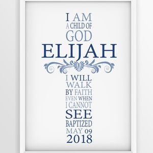 Baptism Printable, Baptism Gift Baptism, Personalized Baptism Gift, Baptism Gift, First Holy Communion Gift, Baby Boy Christening Gift