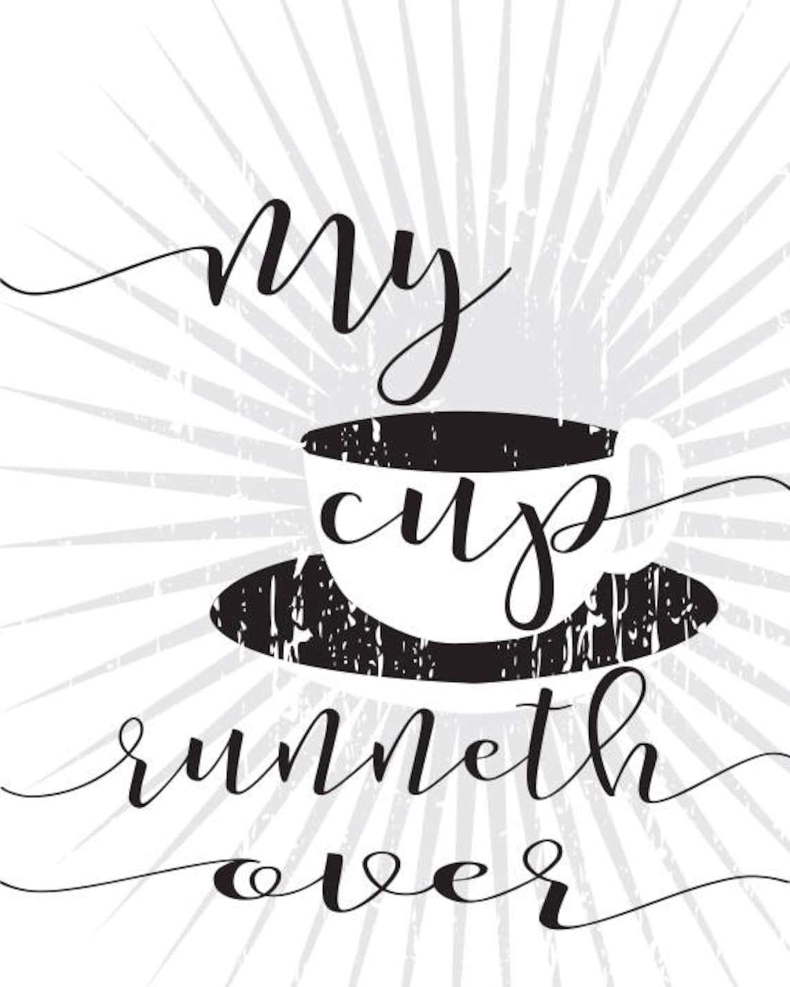 My cup over Psalm 235 Psalm Printable Bible Verse Etsy