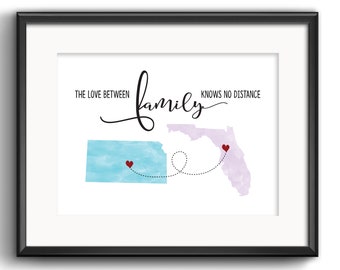 Family Knows No Distance Watercolor