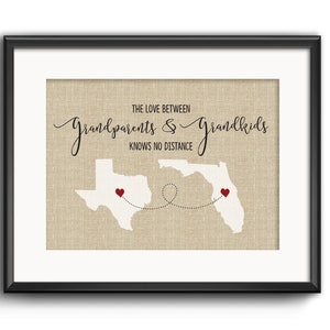 Die Liebe zwischen Großeltern und Enkelkindern kennt keine Entfernungsdruck, Fernfamiliengeschenk, Großelterntag, Geschenk von Enkelkindern