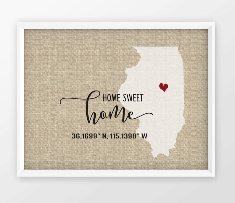 Personalisierte Karte & GPS Koordinaten Geschenk - Etsy.de