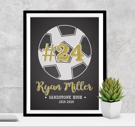 Personalized Senior Soccer Player Gift, Graduating Soccer Player, College Soccer, High School Soccer Gifts, Soccer Player Appreciation Print