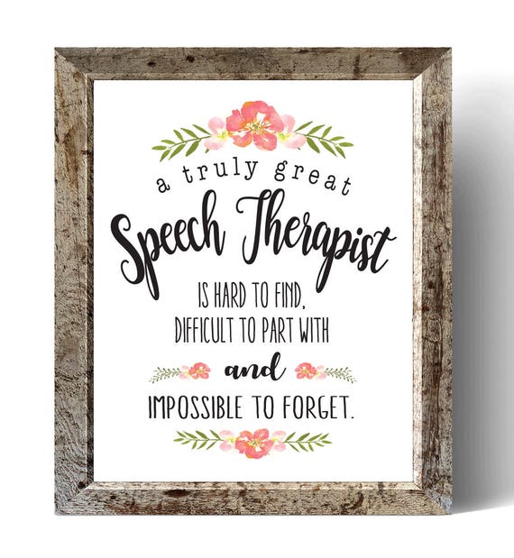 Speech Therapist Gift, Speech Therapist Printable, SLP Christmas Gift, Speech Therapist Thank You, SLP Gift Printable