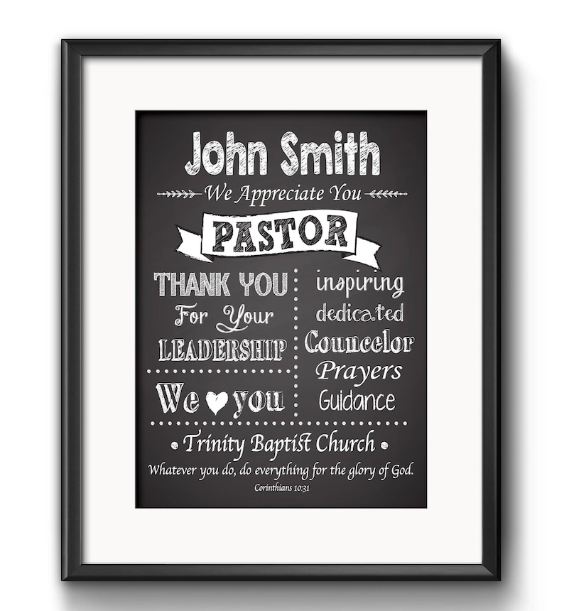 Pastor Gift Pastor Appreciation Wall Decor Minister Gift Etsy