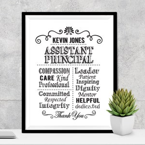 Personalized Assistant Principal Gift, Principal Chalkboard, Principal Christmas, Principal Appreciation, A truly Great Assistant Principal
