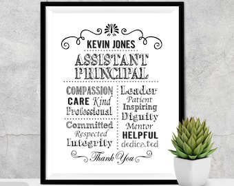 Regalo principale assistente personalizzato, lavagna principale, Natale principale, apprezzamento principale, un assistente principale davvero grande